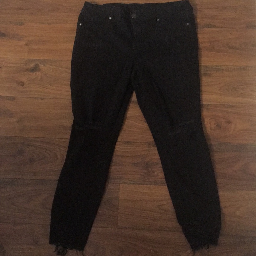 Black Ripped Pants